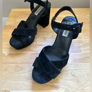 Steve Madden Black Platform Heels